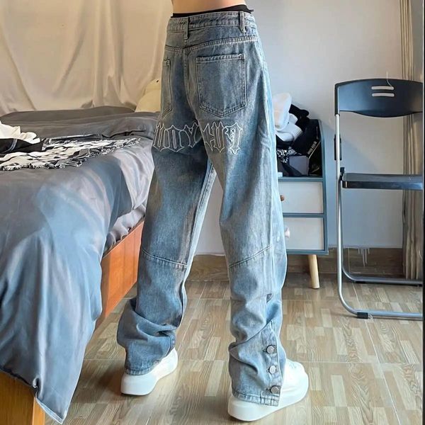 jeans oversized jeans men and women street letter embroidery loose hip hop fashion wideleg pants high street breasted trousers baggy, Blue
jeans oversized jeans men and women street letter embroidery loose hip hop fashion wideleg pants high street breasted trousers baggy, Blue