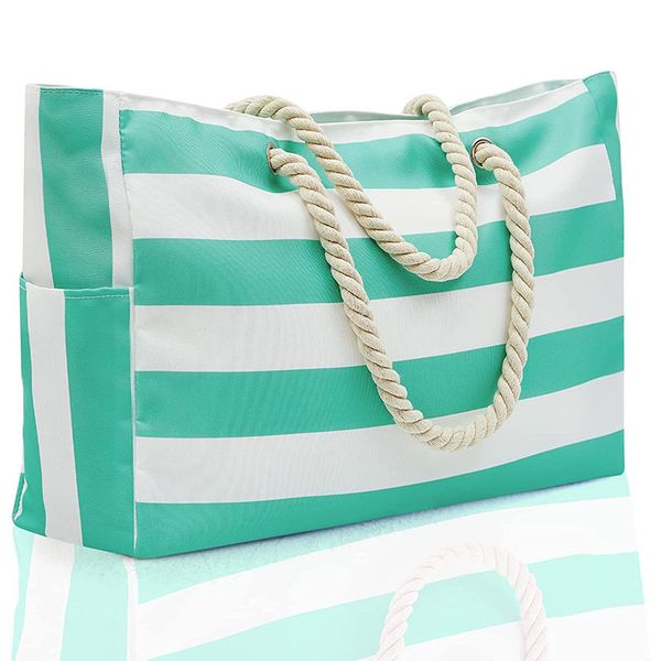 dhl50pcs shopping bags women canvas stripes large capacity cross travel beach bag mix color
dhl50pcs shopping bags women canvas stripes large capacity cross travel beach bag mix color