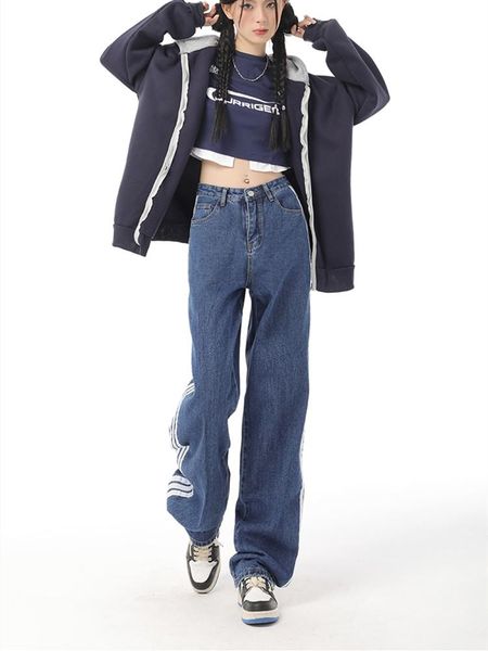 jeans guuzyuviz autumn winter high waist striped vintage denim jeans women loose casual boyfriend jeans for women, Blue
jeans guuzyuviz autumn winter high waist striped vintage denim jeans women loose casual boyfriend jeans for women, Blue