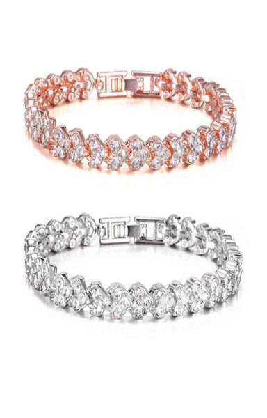 18cm heart shape zircon tennis chain bracelet rose gold color crystal rhinestone bangle box clasp jewelry gift9895350, Black
18cm heart shape zircon tennis chain bracelet rose gold color crystal rhinestone bangle box clasp jewelry gift9895350, Black