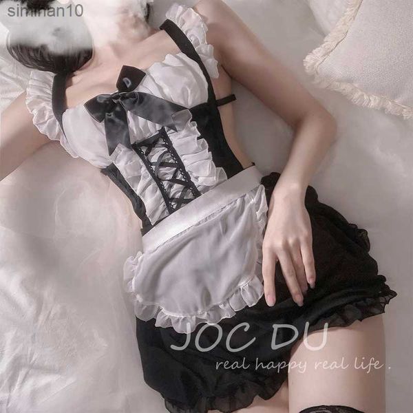 set passion suit lace bow lovely women maid costume backless sweet kawaii cute strap off shoulder lingerie suit new mini dress l230518, Red;black
set passion suit lace bow lovely women maid costume backless sweet kawaii cute strap off shoulder lingerie suit new mini dress l230518, Red;black