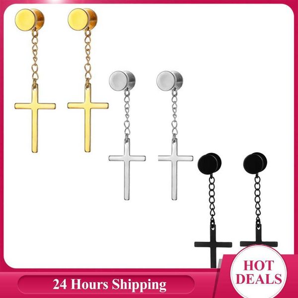 stud titanium steel cross pendant earrings 1pcs fashion punk gothic cross earrings women men cross hip hop dangle earrings z0517, Golden;silver
stud titanium steel cross pendant earrings 1pcs fashion punk gothic cross earrings women men cross hip hop dangle earrings z0517, Golden;silver