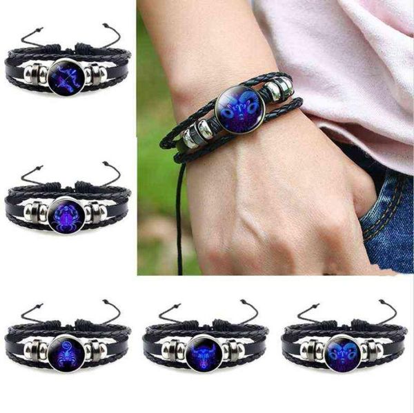 new 12star sign constellation luminous charm bracelet men fashion multilayer weave leather women039s jewelry couple gifts8519454, Black
new 12star sign constellation luminous charm bracelet men fashion multilayer weave leather women039s jewelry couple gifts8519454, Black