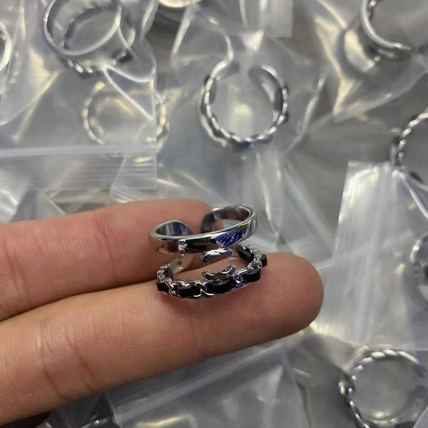 designer for lady women ccity open ring with side stones c logo wedding rings women high-quality banquet accessories, Silver
designer for lady women ccity open ring with side stones c logo wedding rings women high-quality banquet accessories, Silver