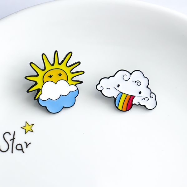rainbow spitting clouds sun expression pin cute anime movies games hard enamel pins collect metal cartoon brooch backpack hat bag collar lap, Blue
rainbow spitting clouds sun expression pin cute anime movies games hard enamel pins collect metal cartoon brooch backpack hat bag collar lap, Blue