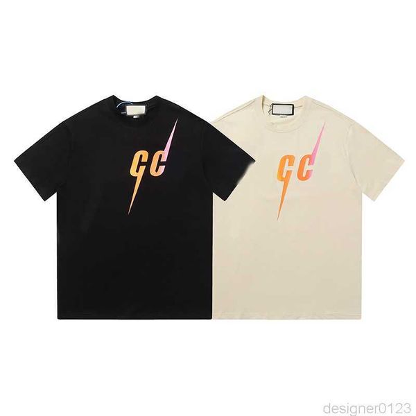 2023 summer new luxury designer short-sleeved lightning letter pattern printed round neck casual loose men's and women's t-shirt o, White;black
2023 summer new luxury designer short-sleeved lightning letter pattern printed round neck casual loose men's and women's t-shirt o, White;black