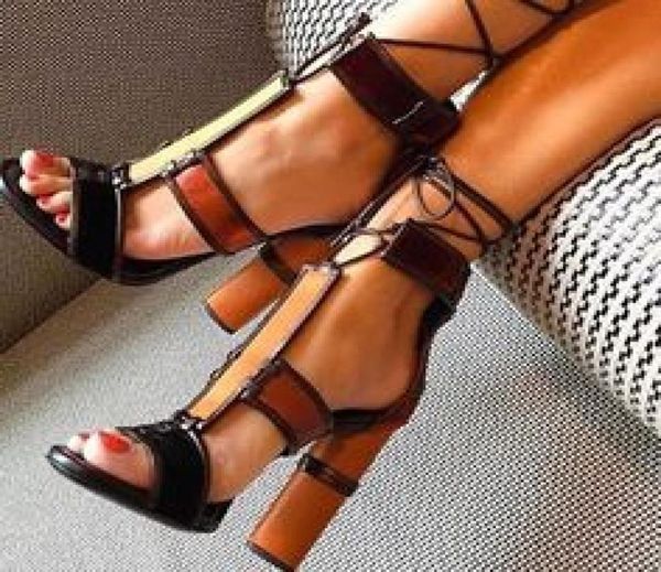 fashion patchwork women chunky high heels gladiator sandals ankle wrap tie up women pumps prom sandalias mujer shoes woma7495424, Black
fashion patchwork women chunky high heels gladiator sandals ankle wrap tie up women pumps prom sandalias mujer shoes woma7495424, Black