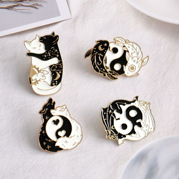 yin-yang fish dragon cat fox pins cute anime movies games hard enamel pins collect metal cartoon brooch backpack hat bag collar lapel badges, Blue
yin-yang fish dragon cat fox pins cute anime movies games hard enamel pins collect metal cartoon brooch backpack hat bag collar lapel badges, Blue