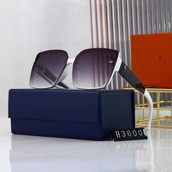 

Designer LOU VUT luxury cool sunglasses 2022 square glasses large frame gradual change lenses sunshade metal accessories fashionable with original box