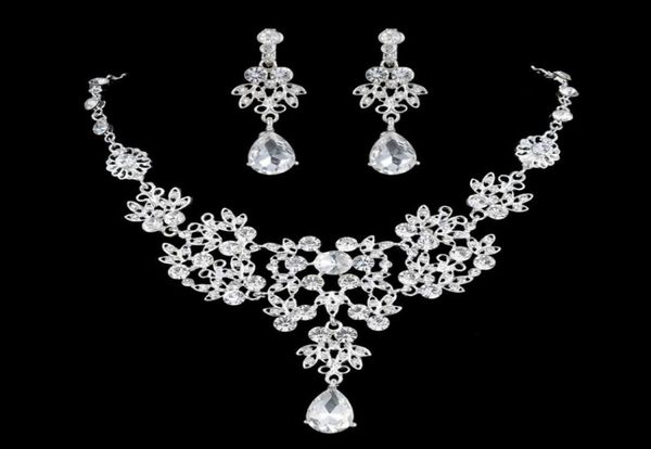 luxury flower rhinestones bridal jewelry sets 4 colors crystals wedding necklaces and earrings for bride prom evening party access6103025, White
luxury flower rhinestones bridal jewelry sets 4 colors crystals wedding necklaces and earrings for bride prom evening party access6103025, White