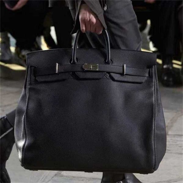 Image of h Birkinns Top Birkn50 Luxury Handbags 50cm Totes Bags Large Capacity Travel Bag Men&#039;s and Women&#039;s Fitness Handheld Bag Luggage Bag