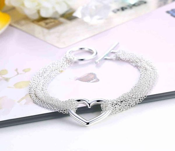 925 sterling silver heart tassel lines to bracelets chain jewelry women lovers wedding party christmas gift 20cm5194685, Black
925 sterling silver heart tassel lines to bracelets chain jewelry women lovers wedding party christmas gift 20cm5194685, Black