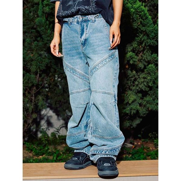 men's jeans design sense wash hip hop loose deconstructed cutting wide leg pants high street baggy distressed r69 230517, Blue
men's jeans design sense wash hip hop loose deconstructed cutting wide leg pants high street baggy distressed r69 230517, Blue