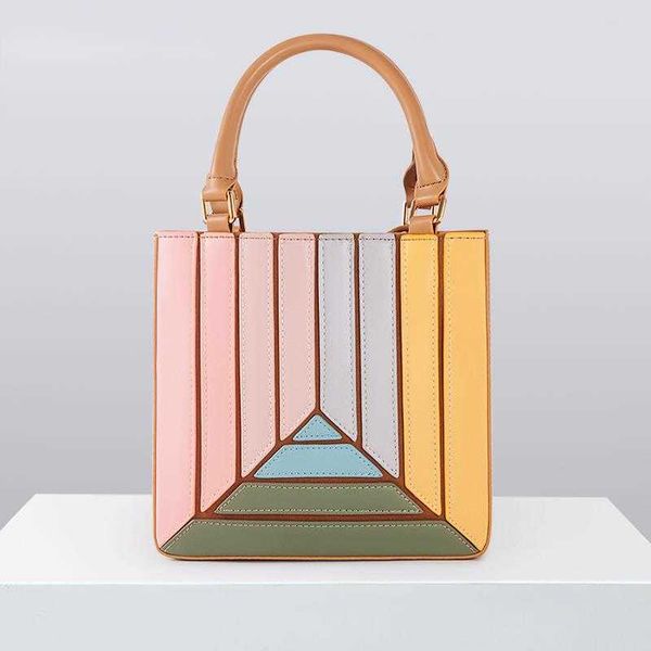 evening bags color blocking fashion handbags for 2023 women new elegant korean large capacity square striped shoulder bag casual 230427
evening bags color blocking fashion handbags for 2023 women new elegant korean large capacity square striped shoulder bag casual 230427