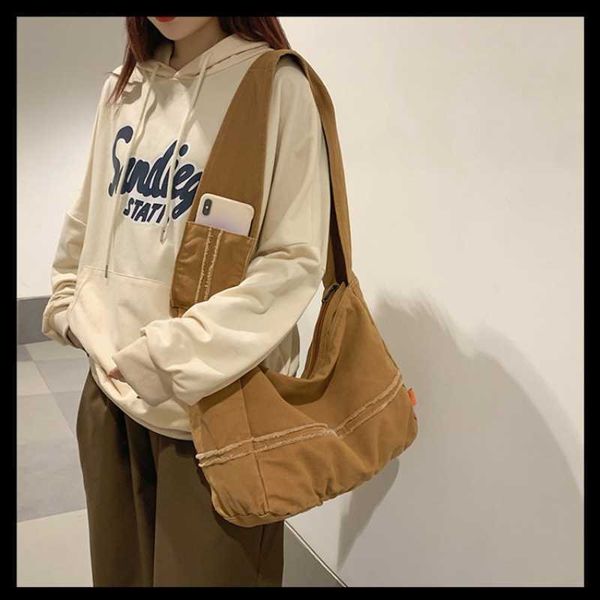 fashion ladies messenger bag large capacity shopping bag canvas student shoulder bag solid color handbag women tote bag, Black
fashion ladies messenger bag large capacity shopping bag canvas student shoulder bag solid color handbag women tote bag, Black