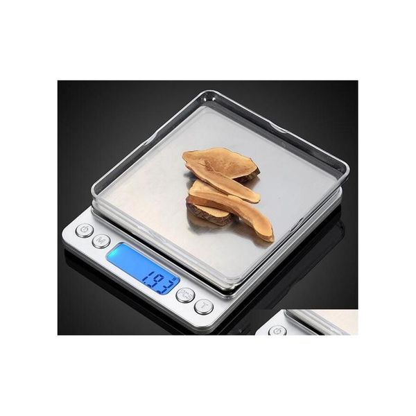 Image of Weighing Scales Portable Digital Kitchen Bench Household Nce Weight Jewelry Gold Electronic Pocket Add 2 Trays Drop Delivery Office Dhr4D