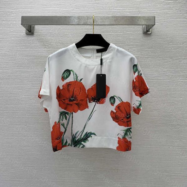 23ss womens t-shirt womens designer clothing tee round neck pure cotton carnations print off sleeved versatile stylish t-shirt womens clothe, White
23ss womens t-shirt womens designer clothing tee round neck pure cotton carnations print off sleeved versatile stylish t-shirt womens clothe, White