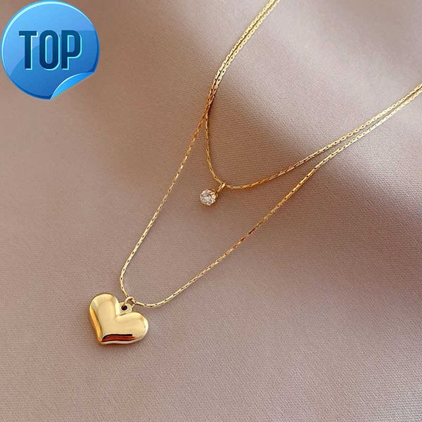 14k golden love pendant stainless steel necklace female ins simple neck chain niche design sense student jewelry, Silver
14k golden love pendant stainless steel necklace female ins simple neck chain niche design sense student jewelry, Silver
