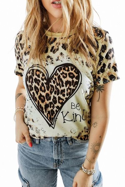 leopard be kind heart graphic print t shirt 2023 new 72yg#, White
leopard be kind heart graphic print t shirt 2023 new 72yg#, White