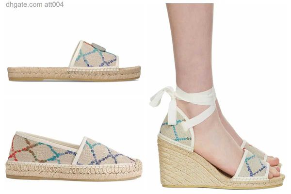 2023 womens colorful platform slippers 55mm canvas covered platform sandals espadrille wedges with box and dust bags''gg', Black
2023 womens colorful platform slippers 55mm canvas covered platform sandals espadrille wedges with box and dust bags''gg', Black