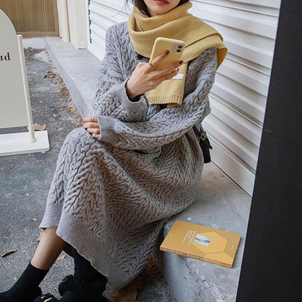dresses retro twist woolen dress women 2022 autumn vneck long sleeve warm sweater dress ladies elegant winter knitted vestido gray, Black;gray
dresses retro twist woolen dress women 2022 autumn vneck long sleeve warm sweater dress ladies elegant winter knitted vestido gray, Black;gray