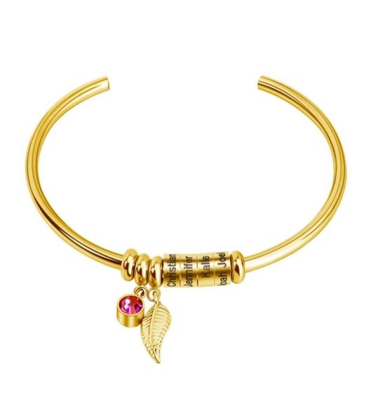 custom name bracelet with birthstone leaf charm jewelry engraving name friendship stainless steel bracelets for girl friends 220816514988, Black
custom name bracelet with birthstone leaf charm jewelry engraving name friendship stainless steel bracelets for girl friends 220816514988, Black
