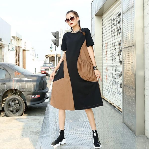 dresses 210517 new contrast color dresses pleated patchwork pocket 2021 summer fashion trendy women casual loose allmatch dress, Black;gray
dresses 210517 new contrast color dresses pleated patchwork pocket 2021 summer fashion trendy women casual loose allmatch dress, Black;gray