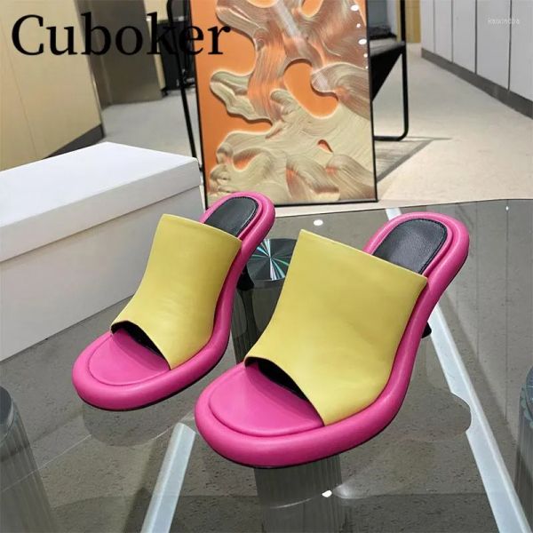Slippers 2023 Summer Leather Women Runway High Heels Female Mules Party Peep Toe Multicolor Luxury For Mujer, White black
Slippers 2023 Summer Leather Women Runway High Heels Female Mules Party Peep Toe Multicolor Luxury For Mujer, White black