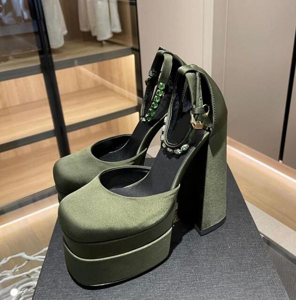 designer squre toe fashion woman shoes high heel sandal satin platform pumps women aevitas leather sole ankle strap buckle heeks, Black
designer squre toe fashion woman shoes high heel sandal satin platform pumps women aevitas leather sole ankle strap buckle heeks, Black