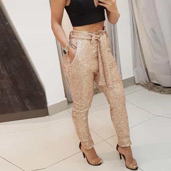 capris sequins laceup women's pencil pants high elastic waist fashion party pant for elegant women new year autumn lady trousers, Black;white
capris sequins laceup women's pencil pants high elastic waist fashion party pant for elegant women new year autumn lady trousers, Black;white