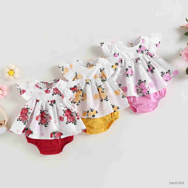 clothing sets infant newborn baby girls summer outfit 2pcs sets short sleeve neck floral and solid color shorts 0-2t r230518, White
clothing sets infant newborn baby girls summer outfit 2pcs sets short sleeve neck floral and solid color shorts 0-2t r230518, White