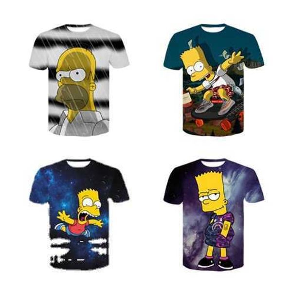 summer 2021 new trend simpson series 3d digital print short sleeve t-shirt men, White;black
summer 2021 new trend simpson series 3d digital print short sleeve t-shirt men, White;black