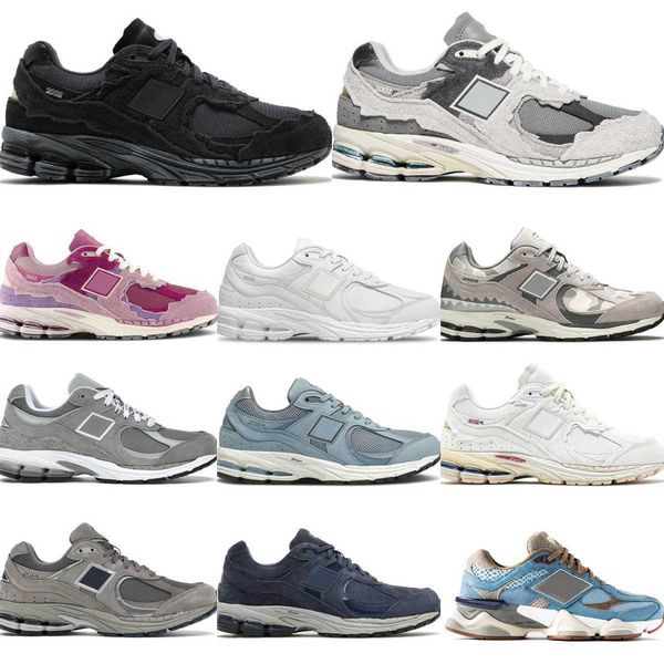 Image of 2002R 9060 Mens Women Sports Casual Shoes 2002 R Triple S Black White Protection Pack Pink Rain Balance Trainer Cloud Phantom Sea Salt Sail Designer OG Sneakers