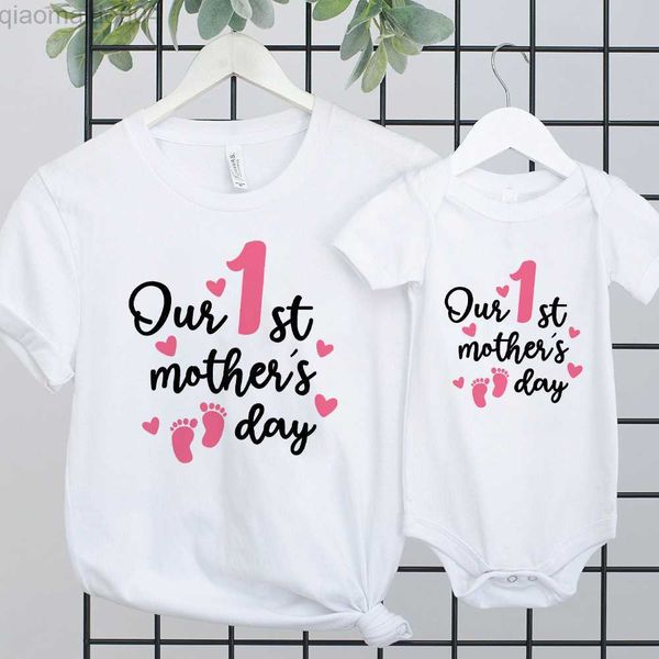 t-shirts family matching outfits our first mother day print shirt mommy tshirt baby cute bodysuit family look mother 's day gift clothe, Blue
t-shirts family matching outfits our first mother day print shirt mommy tshirt baby cute bodysuit family look mother 's day gift clothe, Blue