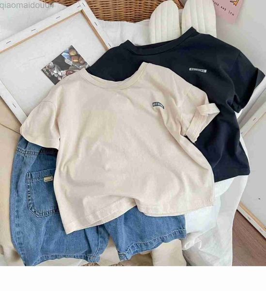 t-shirts 80-120cm new style summer clothes thin solid half sleeve t-shirt versatile fashion casual loose pullover shirt boys girls aa230518, Blue
t-shirts 80-120cm new style summer clothes thin solid half sleeve t-shirt versatile fashion casual loose pullover shirt boys girls aa230518, Blue