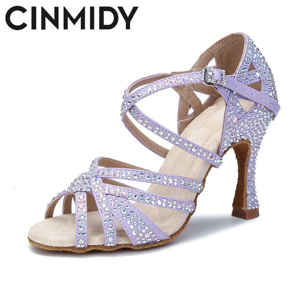 dance shoes cinmidy dance shoes woman latin dance shoes salsa ballroom dance heels party performance shoes purple wedding shoes women 230518