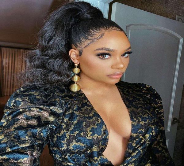 pretty wrap drawstring ponytail human hair brazilian body wave pony tail remy hairs clip in ponytails extensions for ladies 150g f7559838, Black
pretty wrap drawstring ponytail human hair brazilian body wave pony tail remy hairs clip in ponytails extensions for ladies 150g f7559838, Black