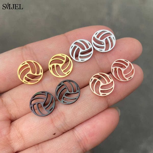 stud punk black volleyball earrings for women men stainless steel fashion geometric ball shape stud earrings sport jewelry club gifts z0517, Golden;silver
stud punk black volleyball earrings for women men stainless steel fashion geometric ball shape stud earrings sport jewelry club gifts z0517, Golden;silver