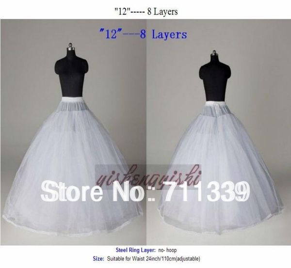 adjustable 8 layer wedding bridal gown dress quinceanera petticoat underskirt crinoline accessories4974448, White
adjustable 8 layer wedding bridal gown dress quinceanera petticoat underskirt crinoline accessories4974448, White
