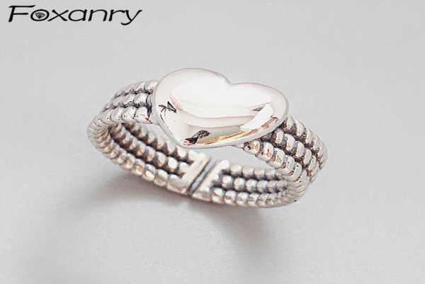 foxanry 925 sterling silver love heart rings vintage handmade weave thai silver elegant party jewelry gifts for women couples q0705079389
foxanry 925 sterling silver love heart rings vintage handmade weave thai silver elegant party jewelry gifts for women couples q0705079389