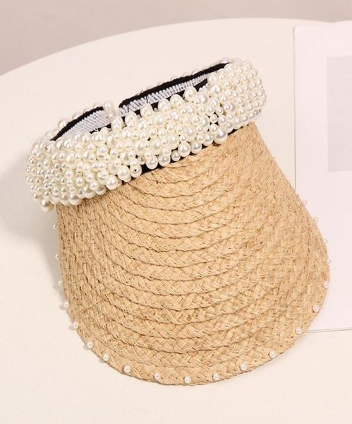 2019 brand pearl bead headband hat women raffia straw visor caps for girls beach hats fashion cap ladies summer straw sun hat3243760, Blue;gray
2019 brand pearl bead headband hat women raffia straw visor caps for girls beach hats fashion cap ladies summer straw sun hat3243760, Blue;gray