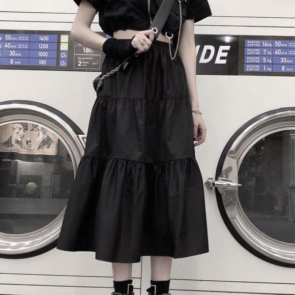 capris houzhou black gothic midi skirt women punk goth high waist patchwork aline long skirts korean style casual harajuku streetwear, Black;white
capris houzhou black gothic midi skirt women punk goth high waist patchwork aline long skirts korean style casual harajuku streetwear, Black;white