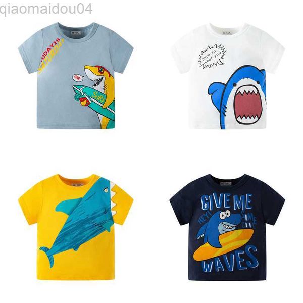 t-shirts 27kids summer boys short sleeve t-shirt cute cartoon shark dinosaur knitted pure cotton children's casual clothes 2-9years aa2, Blue
t-shirts 27kids summer boys short sleeve t-shirt cute cartoon shark dinosaur knitted pure cotton children's casual clothes 2-9years aa2, Blue