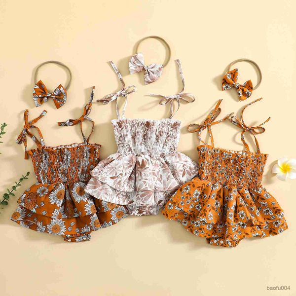 clothing sets baby girl summer jumpsuit sunflower print square neck sleeveless ruffle ruched rompers headband fashion clothing set r230518, White
clothing sets baby girl summer jumpsuit sunflower print square neck sleeveless ruffle ruched rompers headband fashion clothing set r230518, White