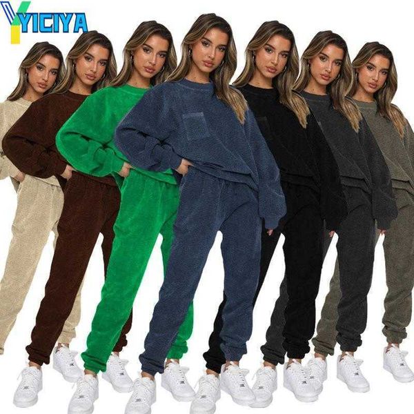 yiciya women's two piece pants autumn and winter corduroy solid round neck pullover long sleeve fashion set women, White
yiciya women's two piece pants autumn and winter corduroy solid round neck pullover long sleeve fashion set women, White