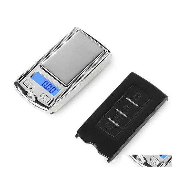 Image of Weighing Scales Mini Precision Digital For Sier Coin Gold Diamond Jewelry Weight Nce Car Key Design 0.01G Electronic Scale Dhs Drop Dhfmr
