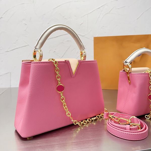 womens capucines bb handle totes two-tone color gold metal hardware chain underarm purse with removable strap crossbody shoulder handbags 20
womens capucines bb handle totes two-tone color gold metal hardware chain underarm purse with removable strap crossbody shoulder handbags 20