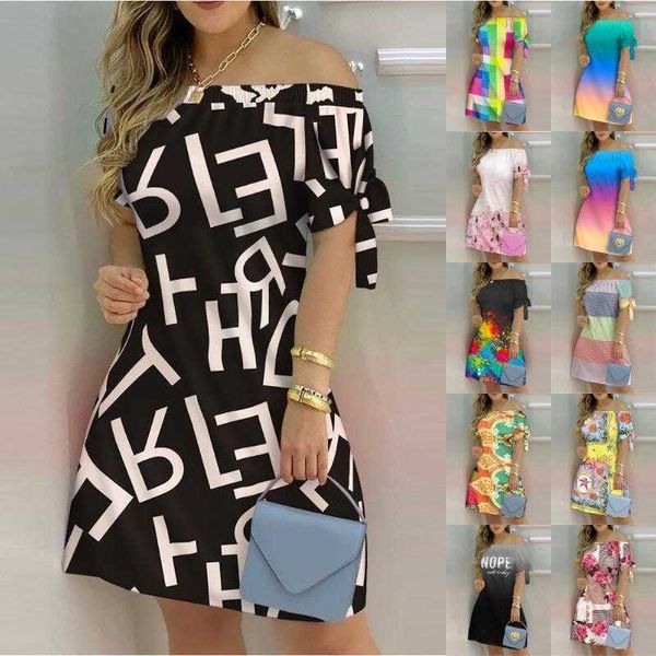 womens spring summer mid length skirt off shoulder commuter dress women, Black;gray 
womens spring summer mid length skirt off shoulder commuter dress women, Black;gray