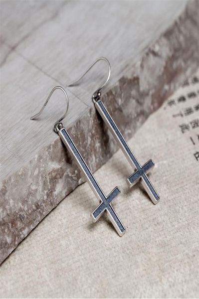 925 sterling silver satan inverted cross drop earrings devil lucifer satanism jewelry 2103175863046
925 sterling silver satan inverted cross drop earrings devil lucifer satanism jewelry 2103175863046