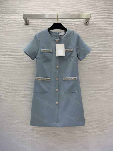 23ss summer dresses women dress womens designer clothing heavy industry color drill nail beads loose and thin round neck short-sleeved dress, Black;gray
23ss summer dresses women dress womens designer clothing heavy industry color drill nail beads loose and thin round neck short-sleeved dress, Black;gray